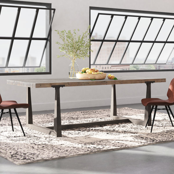 Trent Austin Design® Horncastle Solid Wood Top Metal Base Dining Table